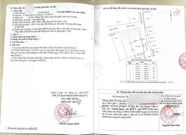 Bán nhà hẻm xe hơi  đường Nguyễn Thị Định    P Thạnh Mỹ Lợi, Quận 2 .  Dt  168 m2 giá 12,5 tỷ 14367935