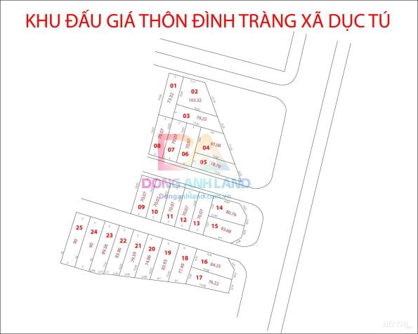 Bán đất Dục Tú, Đông Anh, HN đấu giá thôn Đình Tràng - gần 71 m2 - 2,45 tỷ - ô tô tải tránh nhau 14646208