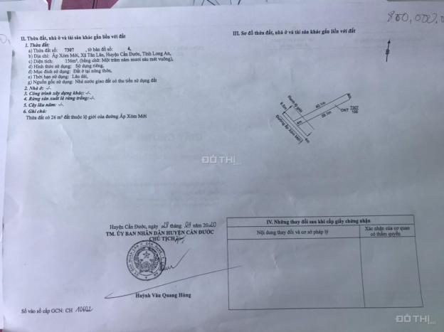 Cần bán gấp, thổ cư lớn, đường bê tông 5m, cách TT thị trấn 2km, Quốc Lộ 50 100m, đường thông 14663563