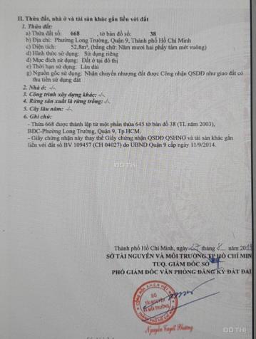 Bán đất chính chủ hẻm 47 đường Trường Lưu, P.Long Trường, Q9. 14673869