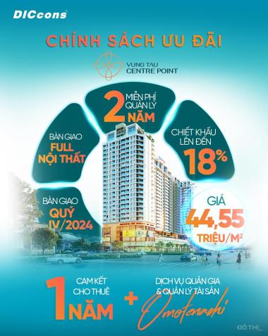 Hot! Chỉ TT 35% sở hữu căn hộ Vung Tau Centre Point, full nội thất, cam kết cho thuê LH_0983076979 14570857