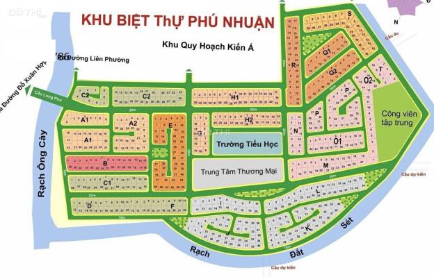 Bán Lô A1 dự án Biệt Thự KDC Phú Nhuận  P Phước Long B Q9 giá 56tr/m2 sát The Global City 14695025