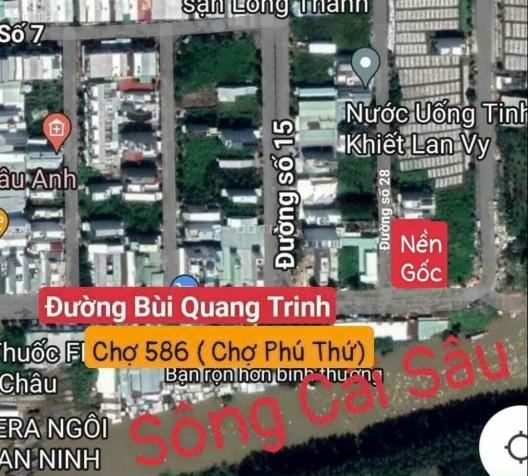 KHU DÂN CƯ 586: Bán 2 nền góc đường Bùi Quang Trinh và đường 28 gần chợ. 14695591