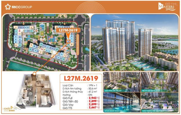 Bán căn hộ chung cư cao cấp 1PN tại Dự án Masteri Waterfront, Gia Lâm, Hà Nội 14706515