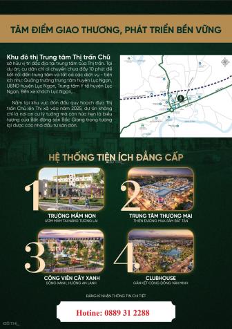 Bán đất nền dự án, đón sóng đầu tư BĐS, thị trấn Chũ lên thị xã vào 2025. 14710229