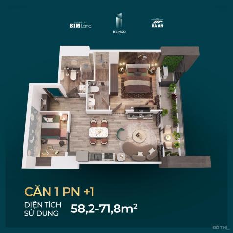Bán căn hộ chung cư tại Dự án ICON40 KĐT Hạ Long Marina, Hạ Long, Quảng Ninh diện tích 56m2 giá 2.3 14738894
