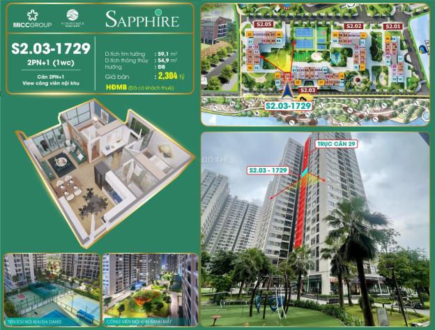 Bán căn hộ 2PN mới 100% Khu Sapphire . Vinhomes Ocean Park. Thành 0912253990 14753844