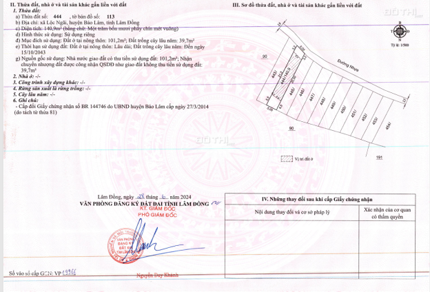 Bán đất nền dự án tại Xã Lộc Ngãi, Bảo Lâm, Lâm Đồng diện tích 100m2 giá 4 Triệu/m2 14790624