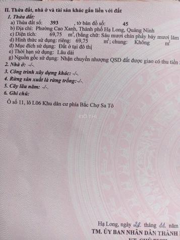 BÁN L6-11 KĐT NGÀNH THAN,CHỢ SATO. DT:69.75M2,MT:4.5M.H:ĐÔNG NAM !! 14793141