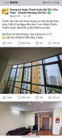 Comatce Tower Thanh xuân 3pn2wc 145m2 full 17tr LH 0988215990 14799592