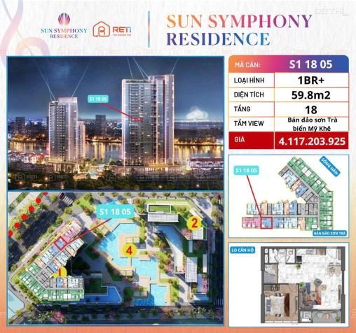 Căn hộ cao cấp 1 PN+ - Sun Symphony - Đà Nẵng ( view mặt sông Hàn ) 14806898