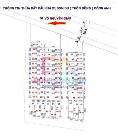 Bán đất đấu giá X1 Sơn Du Nguyên Khê Đông Anh 60.8m2 sát Vintech 14141270