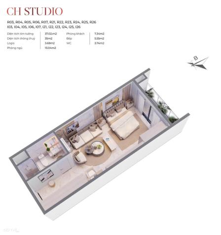 Căn STUDIO cuối cùng hướng đông nam tại dự án VIC Grand Square Việt Trì 14814073