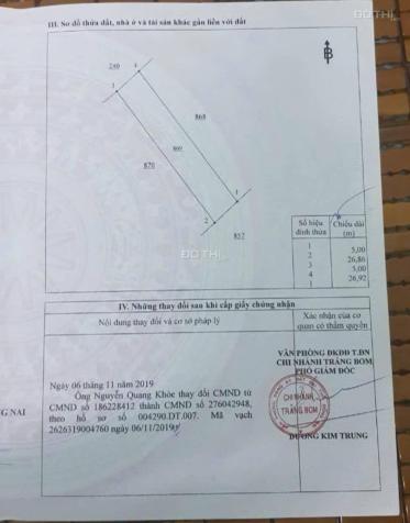 Bán đất tại Xã Sông Trầu, Trảng Bom, Đồng Nai diện tích 133m2 giá 800 Triệu 14855572