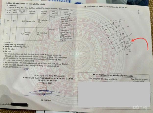 Chính chủ gửi bán 1 lô tại Quế Sơn-Tân Ước-Thanh Oai 40m2-1 tỷ 880tr 14867374