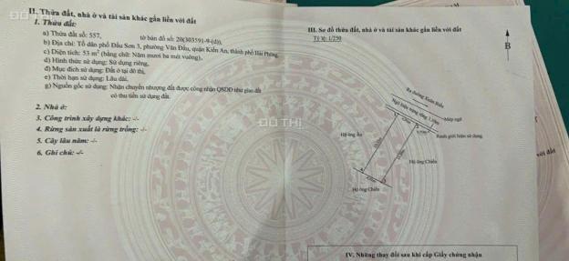 CỰC HIẾM ! 900 triệu sở hữu lô đất 53m2 Ô tô đỗ cửa tại Xuân Biều, Văn Đẩu, Kiến An 14872897