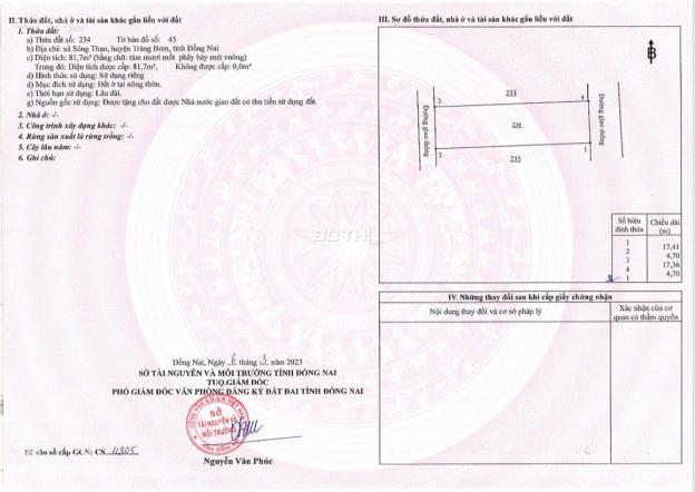 Cần bán đất nền Dự án tại xã Sông Thao, huyện Trảng Bom, tỉnh Đồng Nai 14873327