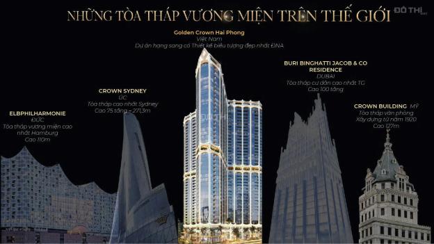 Bán căn hộ chung cư Golden Crown Hải Phòng, giá siêu hời 65 triệu / m2, 81m2 14882004