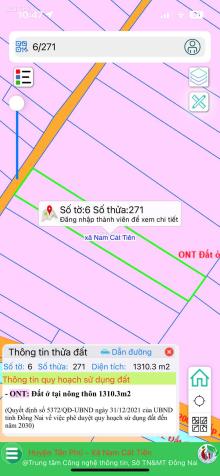 Bán đất hẻm đường 600A, đối diện UBND xã Nam Cát Tiên 14901943