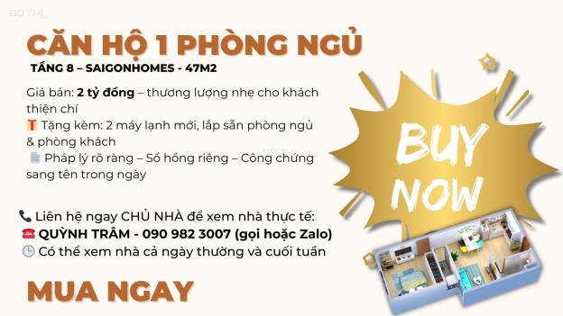 BÁN CĂN HỘ 1 PHÒNG NGỦ – TẦNG 8 – SAIGONHOMES, BÌNH TÂN – GIÁ CHỈ 2 TỶ 14914828