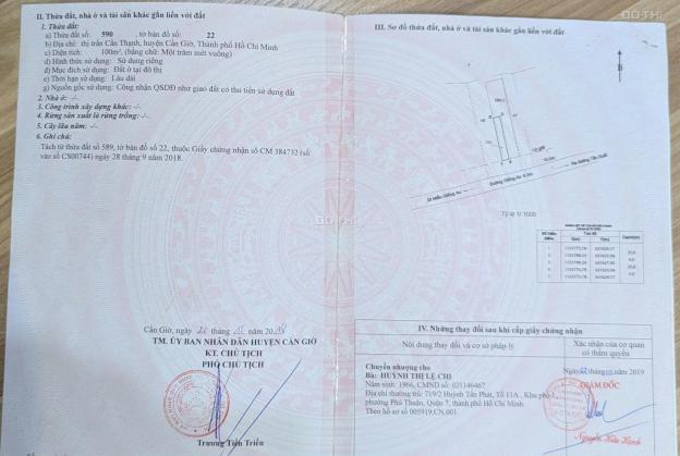 Bán nhanh đất thổ cư mặt tiền đường Giồng Ao Cần Thạnh Cần Giờ 4x25m 14919242