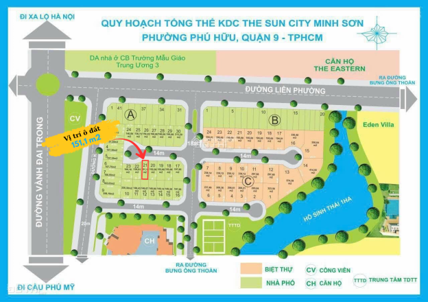 Chính chủ cần bán nền nhà phố Khu dân cư The Sun City ngang 8m siêu đẹp chỉ 85tr/m2 14931515
