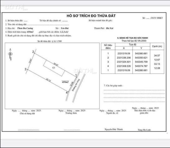 Giao Bán Lô Đất Siêu Đẹp Tại Xã Yên Bài - BaVi 14937246