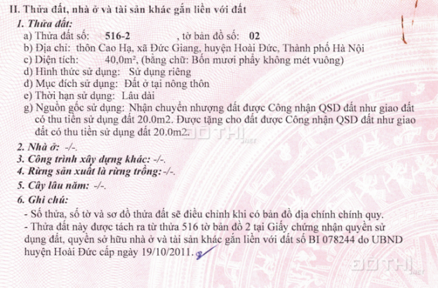 Đất 40m² gần Nam 32 công viên 25ha Hoài Đức | Sổ đỏ chính chủ 14937848