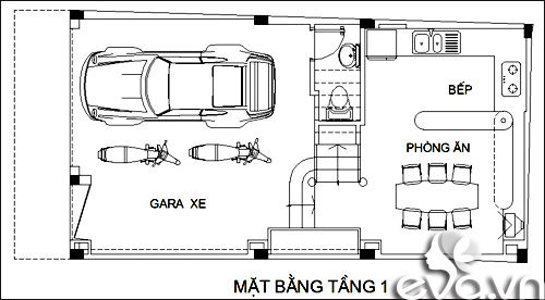 Tư vấn thiết kế nhà phố 55m2 xinh xắn